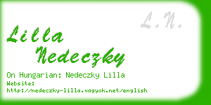 lilla nedeczky business card